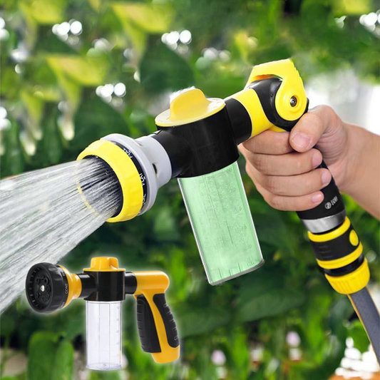 Tuinslangpistool met hoge druk en 8 sproei-instellingen - Ergonomisch ABS ontwerp voor efficiënt schoonmaken buiten