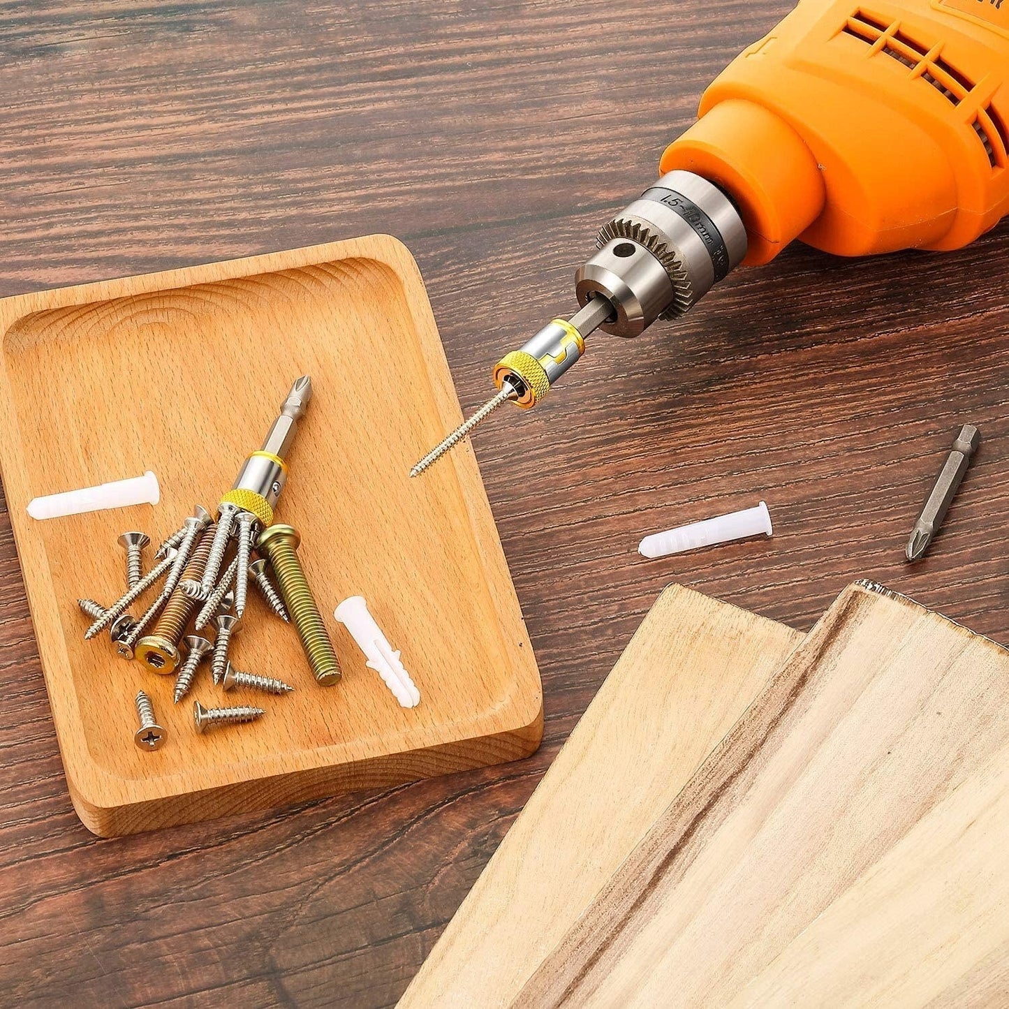 Magnetische schroefring voor het veilig vasthouden van schroeven - compatibel met kruiskop-, zeskant-, torx- en gleufbits