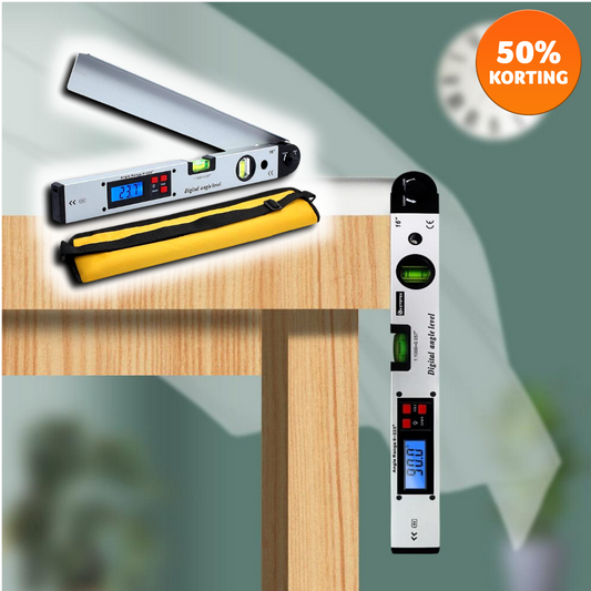 Digitale hoekmeter - precisiemeetinstrument met een bereik van 0° tot 225° en een nauwkeurigheid van ±0,5° voor houtbewerking en doe-het-zelfprojecten