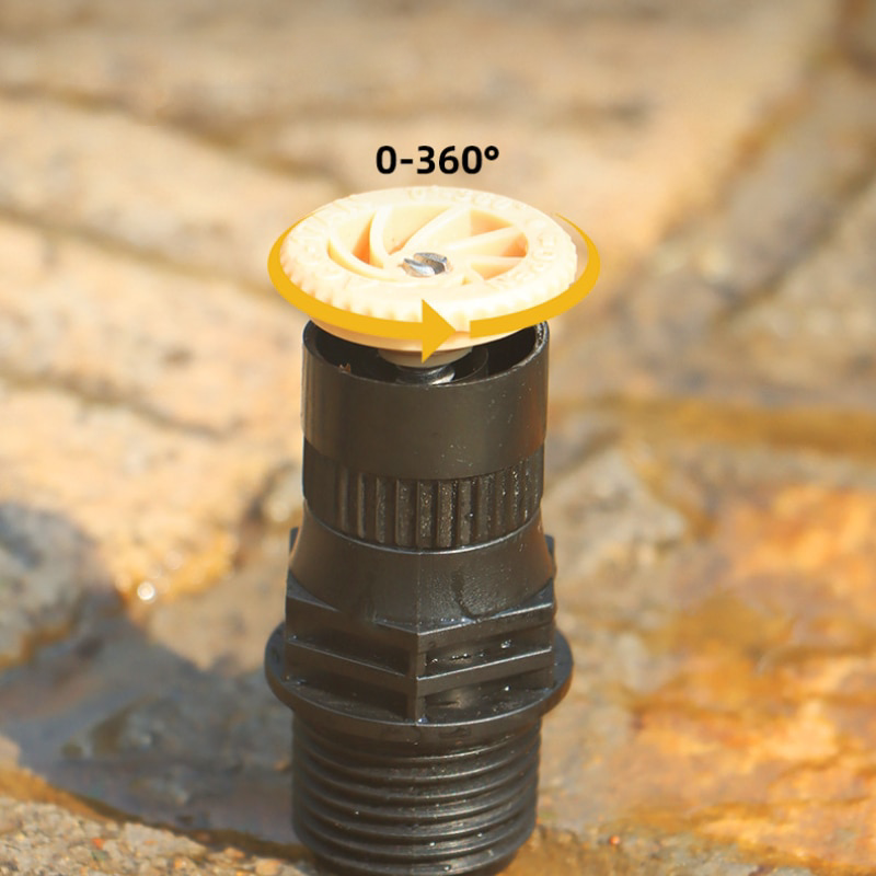 Automatische roterende sproeier voor gazon- en tuinberegening - Waterbesparend ontwerp met verstelbare sproeihoeken, duurzaam plastic en messing