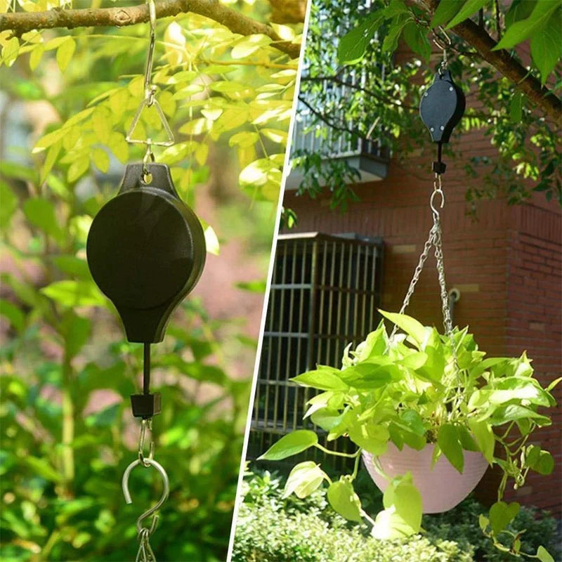 Intrekbaar ophangsysteem voor planten - 2 stuks, 15 kg voor eenvoudige verzorging en onderhoud van planten